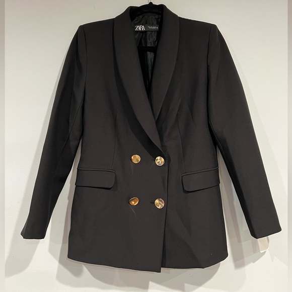 Zara double  breasted blazer with gold button - Picture 10 of 12